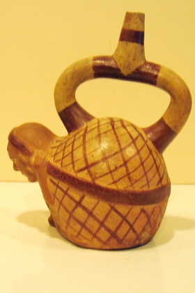Mochica IV-V Vessel - Cargedor with Net