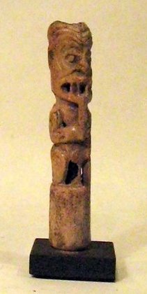 La Tolita Carved Bone, Stylized Figure