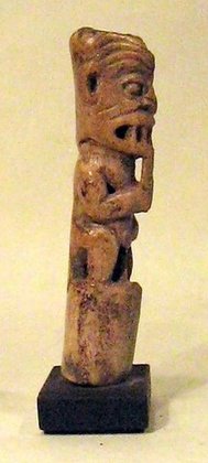 La Tolita Carved Bone, Stylized Figure