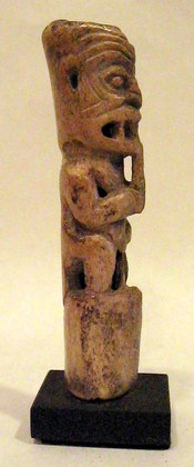 La Tolita Carved Bone, Standing Monkey Man