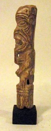 La Tolita Carved Bone, Standing Male Figure